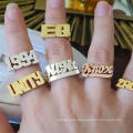Shangjie OEM Custom Alloy Muster Briefringe für Männer vergoldete Ringe Schmuck Trendy Ringe